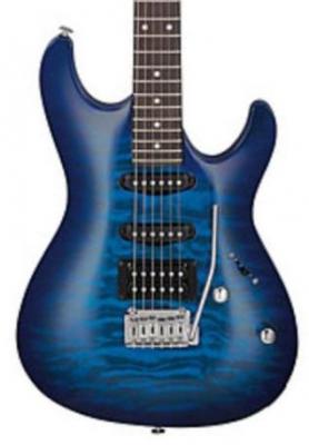 Guitarra eléctrica de cuerpo sólido Ibanez GSA60QA TBB GIO - Transparent blue burst