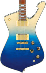 Guitarra eléctrica con forma de str. Ibanez Iceman IC420FM TBG - Transparent Blue Gradation