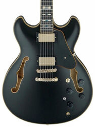 Guitarra eléctrica semi caja Ibanez John Scofield JSM20 BKL - Black low gloss