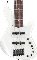 Bajo eléctrico de cuerpo sólido Ibanez Mode MDM1005 PW 6-String - pearl white