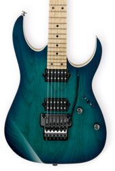 Guitarra eléctrica con forma de str. Ibanez RG652AHM NGB Prestige Japan - Nebula green burst