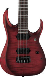 Guitarra eléctrica barítono  Ibanez Iron Label RGD721FA WUF 7-String - Stained Wine Red Burst Flat