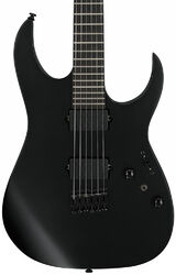 Guitarra eléctrica con forma de str. Ibanez RGRTB621 BKF Iron label - Black flat
