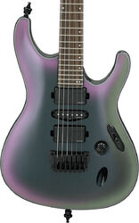 Guitarra eléctrica con forma de str. Ibanez S671ALB BAB Axion Label - Black aurora burst