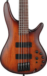 Bajo eléctrico de cuerpo sólido Ibanez Standard SR505A MHL 5-String - Mahogany Brown Burst Low Gloss
