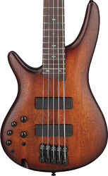 Bajo eléctrico de cuerpo sólido Ibanez Standard SR505AL MHL LH 5-String - Mahogany Brown Burst Low Gloss