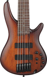 Bajo eléctrico de cuerpo sólido Ibanez Standard SR506A MHL 6-String - Mahogany Brown Burst Low Gloss