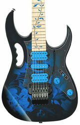 Guitarra eléctrica con forma de str. Ibanez Steve Vai JEM77P BFP Premium - Blue floral pattern