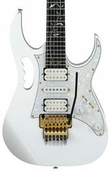 Guitarra eléctrica de doble corte Ibanez Steve Vai JEM7VP WH Premium +Bag - White