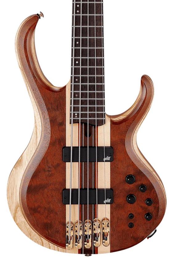 Bajo eléctrico de cuerpo sólido Ibanez Premium BTB1835 NDL 5-String - Natural Shadow Low Gloss