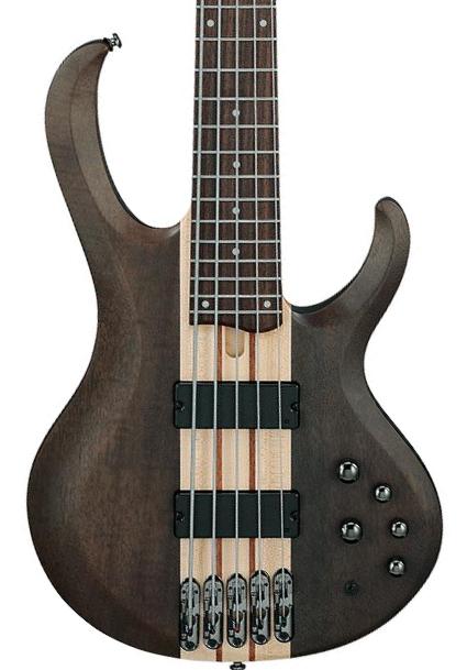 Bajo eléctrico de cuerpo sólido Ibanez Standard BTB605 TGF 5-String - Transparent Gray Flat