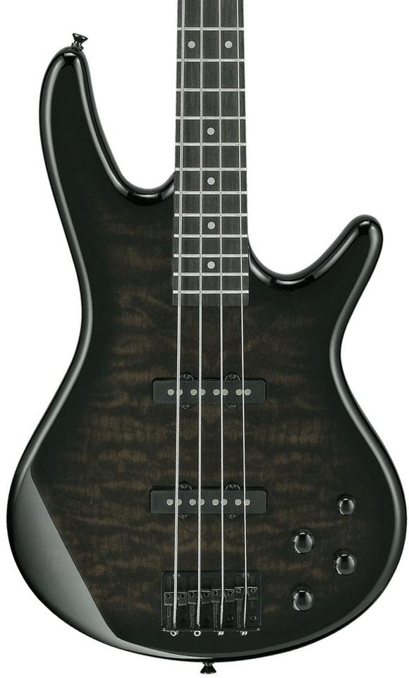 Bajo eléctrico de cuerpo sólido Ibanez GSR280QA TKS GIO - Transparent black sunburst