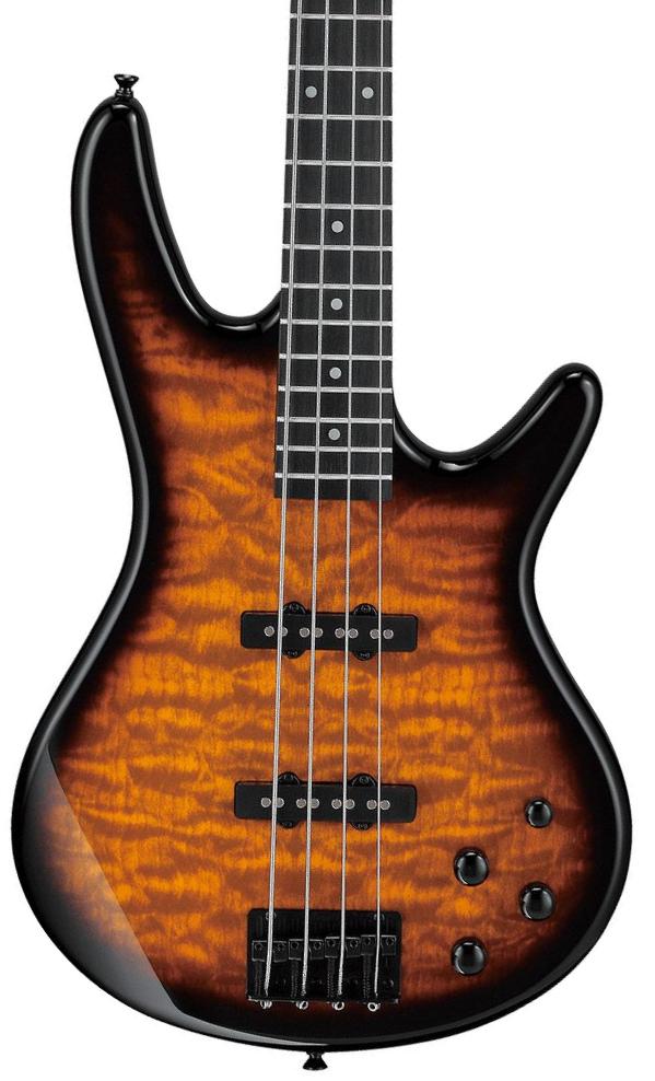 Bajo eléctrico de cuerpo sólido Ibanez GSR280QA TYS GIO - Transparent yellow sunburst