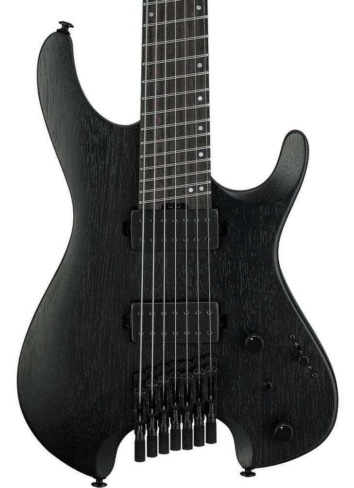 Guitarra eléctrica de doble corte Ibanez Quest QX527B WK 7-String - weathered black