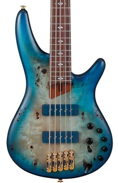 Prestige Japan SR6605 GFB 5-String - ghost fleet blue burst