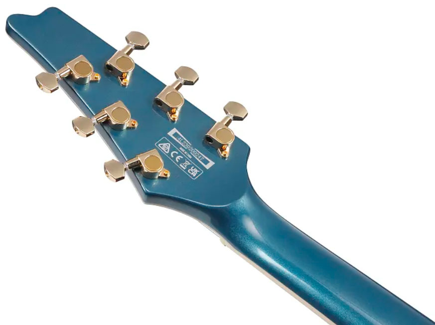 Ibanez Ic420 Abm Iceman 2h Ht Jat - Antique Blue Metallic - Guitarra electrica retro rock - Variation 4