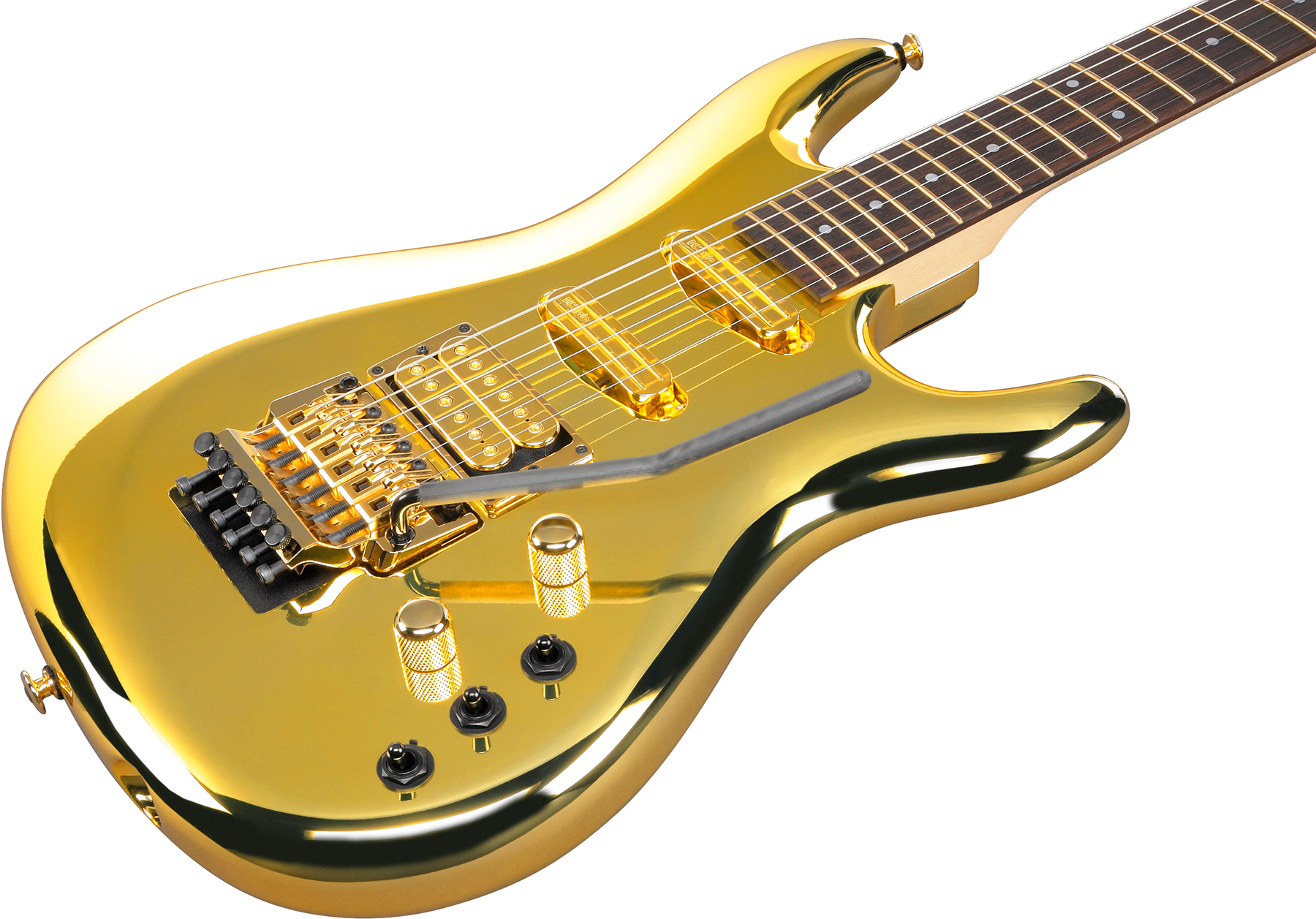 Ibanez Joe Satriani Js2gd Jap Signature 2h Dimarzio Fr Rw - Gold - Guitarra eléctrica con forma de str. - Variation 2