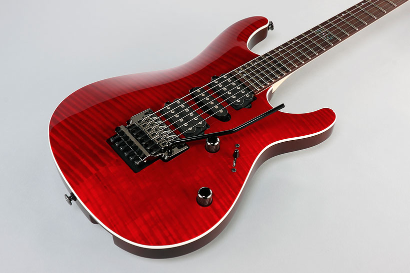 Ibanez Kiko Loureiro Kiko100 Trr Prestige Jap Signature Hsh Fr Rw - Transparent Red Ruby - Guitarra eléctrica con forma de str. - Variation 2