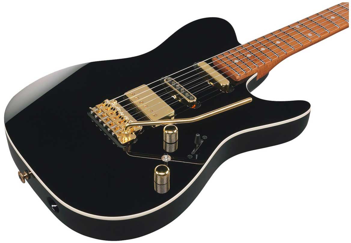 Ibanez Lari Basilio Lb1 Bk Jap Signature Hss Trem Mn - Black - Guitarra eléctrica de autor - Variation 2