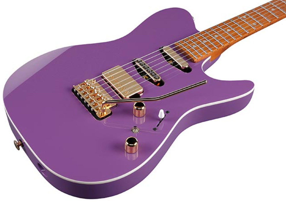 Ibanez Lari Basilio Lb1 Vl Jap Signature Hss Trem Mn - Violet - Guitarra eléctrica con forma de tel - Variation 2