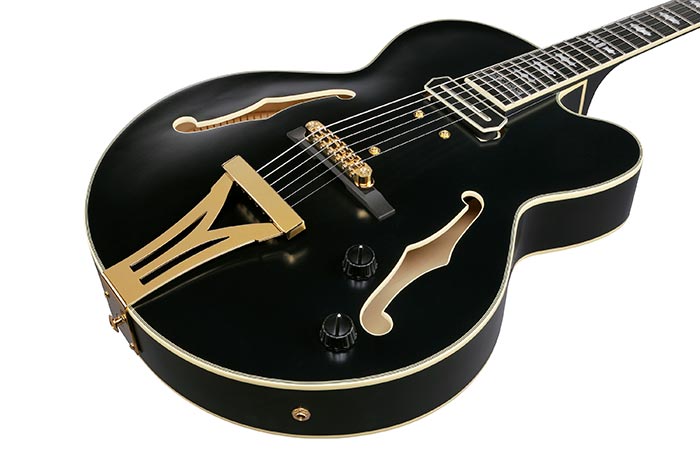 Ibanez Pat Metheny Pm3c Bkl Signature 1s Ht Eb - Black Low Gloss - Guitarra elécrica Jazz cuerpo acústico - Variation 2