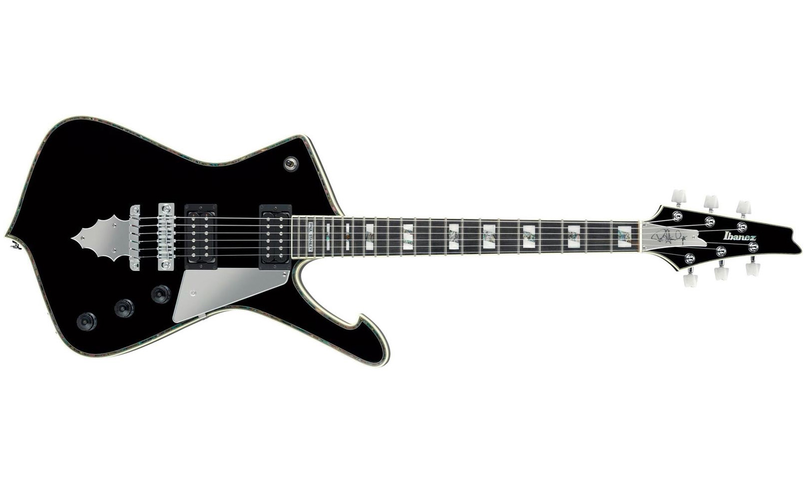 Ibanez Paul Stanley Ps10 Bk Japon Signature Hh Seymour Duncan Ht Eb - Black - Guitarra electrica metalica - Variation 1
