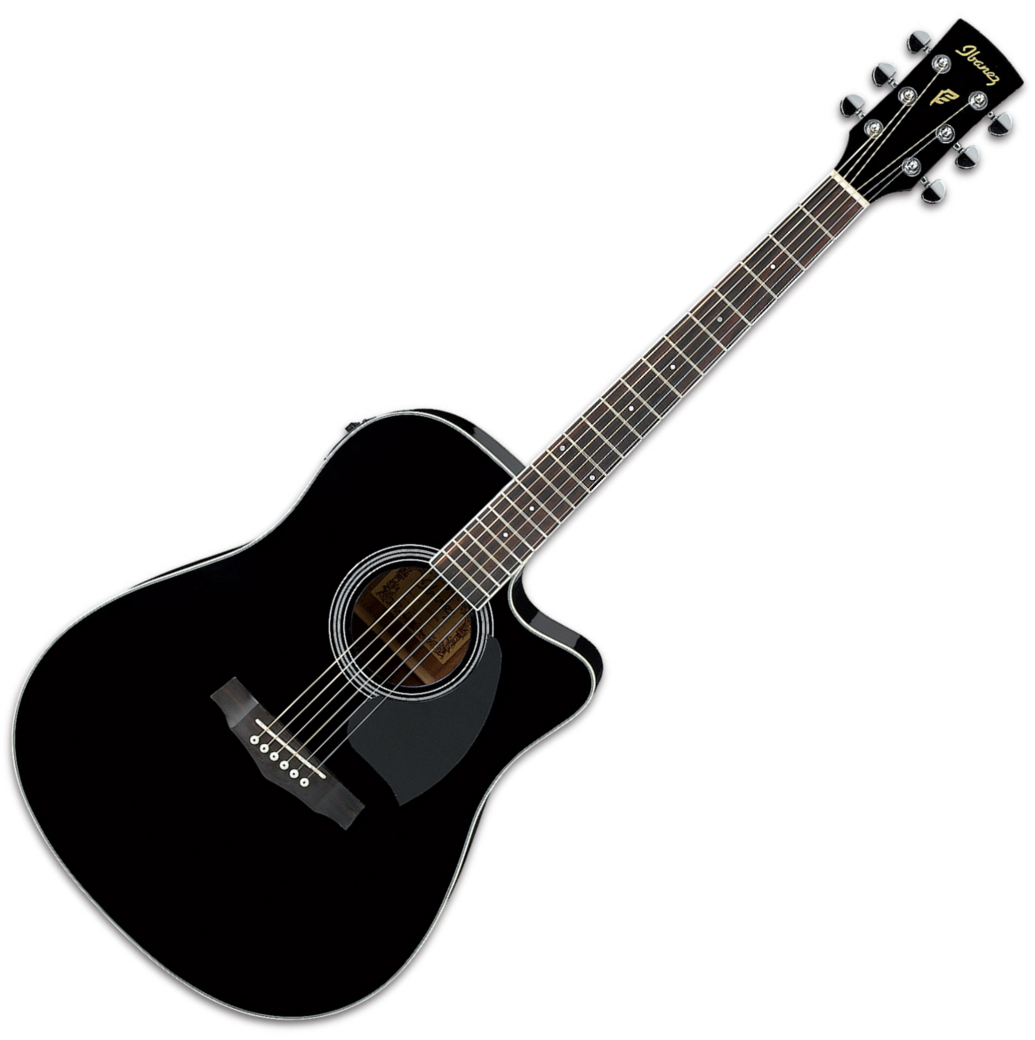 Ibanez Pf15ece Bk Dreadnought Cw Epicea Acajou Lau - Black - Guitarra electro acustica - Variation 3