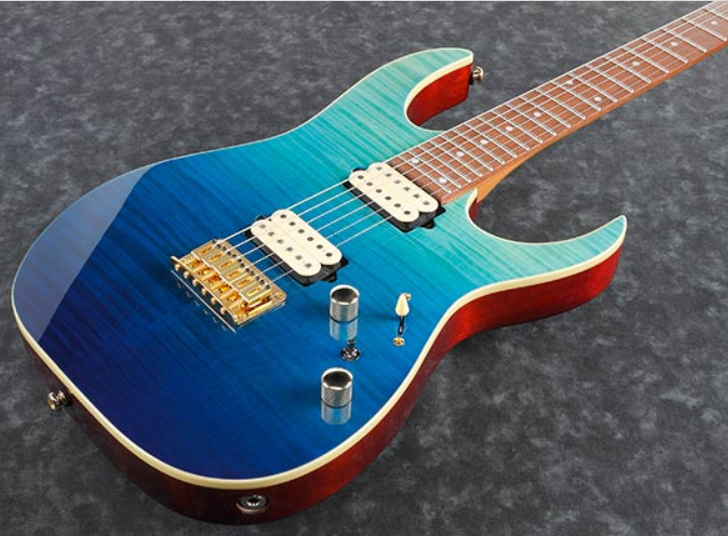 Ibanez Rg421hpfm Brg Standard Hh Ht Ja - Blue Reef Gradation - Guitarra eléctrica con forma de str. - Variation 1