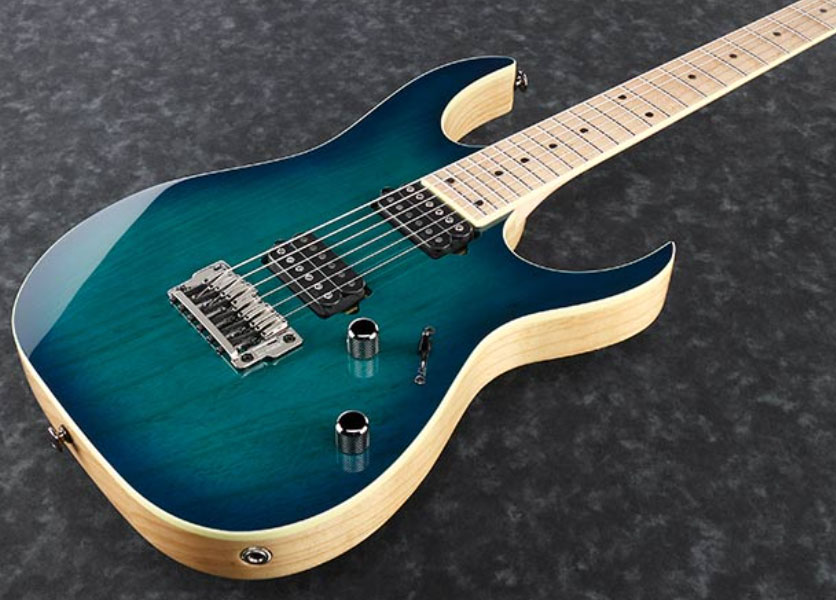 Ibanez Rg652ahmfx Ngb Prestige Jap Hh Dimarzio Ht Mn - Nebula Green Burst - Guitarra eléctrica con forma de str. - Variation 2