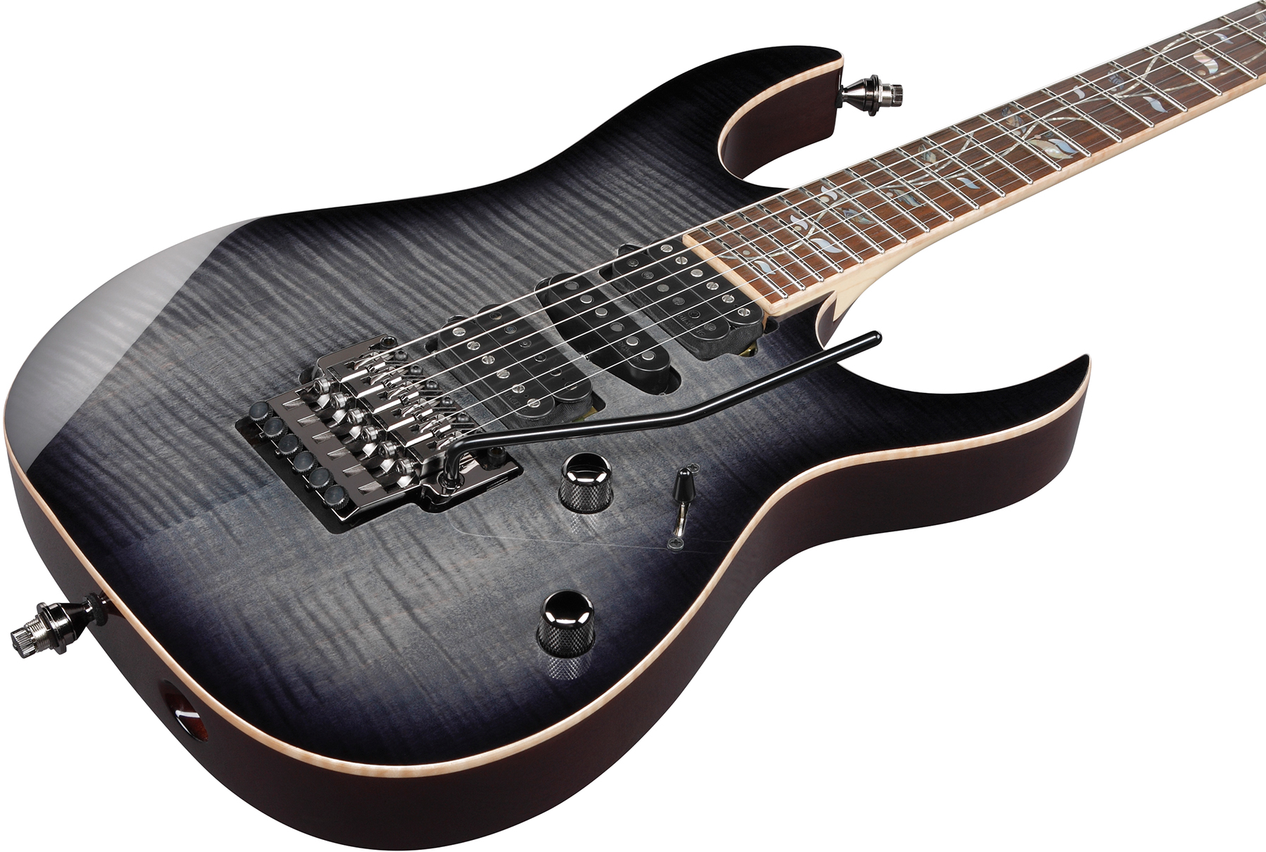 Ibanez Rg8570 Bre J.custom Jap Hsh Dimarzio Fr Eb - Black Rutile - Guitarra eléctrica con forma de str. - Variation 2