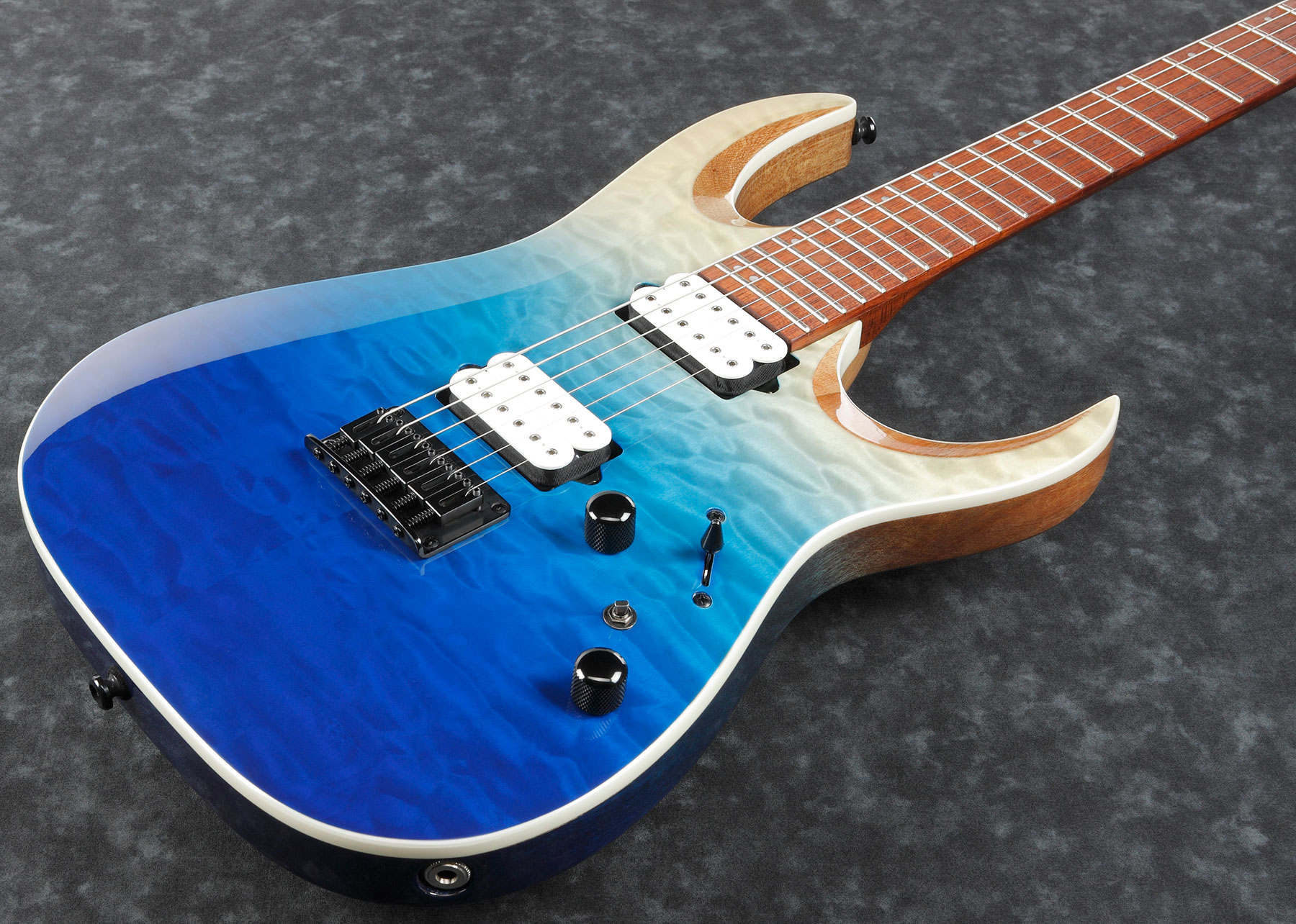 Ibanez Rga42hpqm Big Standard Ht Hh Dimarzio Jat - Blue Iceberg Gradation - Guitarra eléctrica con forma de str. - Variation 2