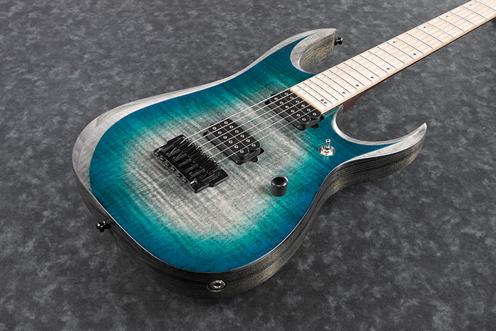 Ibanez Rgd61al Ssb Axion Label Hh Dimarzio Ht Mn - Stained Sapphire Blue Burst - Guitarra eléctrica de doble corte - Variation 2