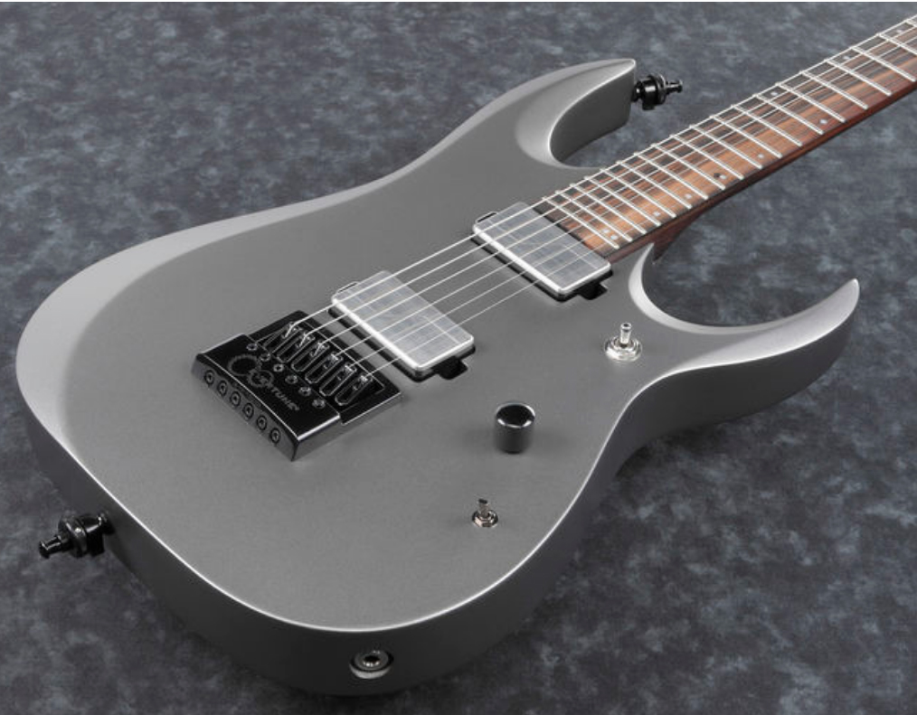 Ibanez Rgd61alet Mgm Axion Label Hh Fishman Fluence Ht Evertune Eb - Metallic Gray Matte - Guitarra eléctrica con forma de str. - Variation 2