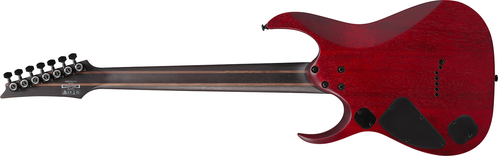 Ibanez Rgd721fa Wuf Iron Label 7c Baryton 2h Dimarzio Ht Eb - Stained Wine Red Burst Flat - Guitarra eléctrica barítono - Variation 1