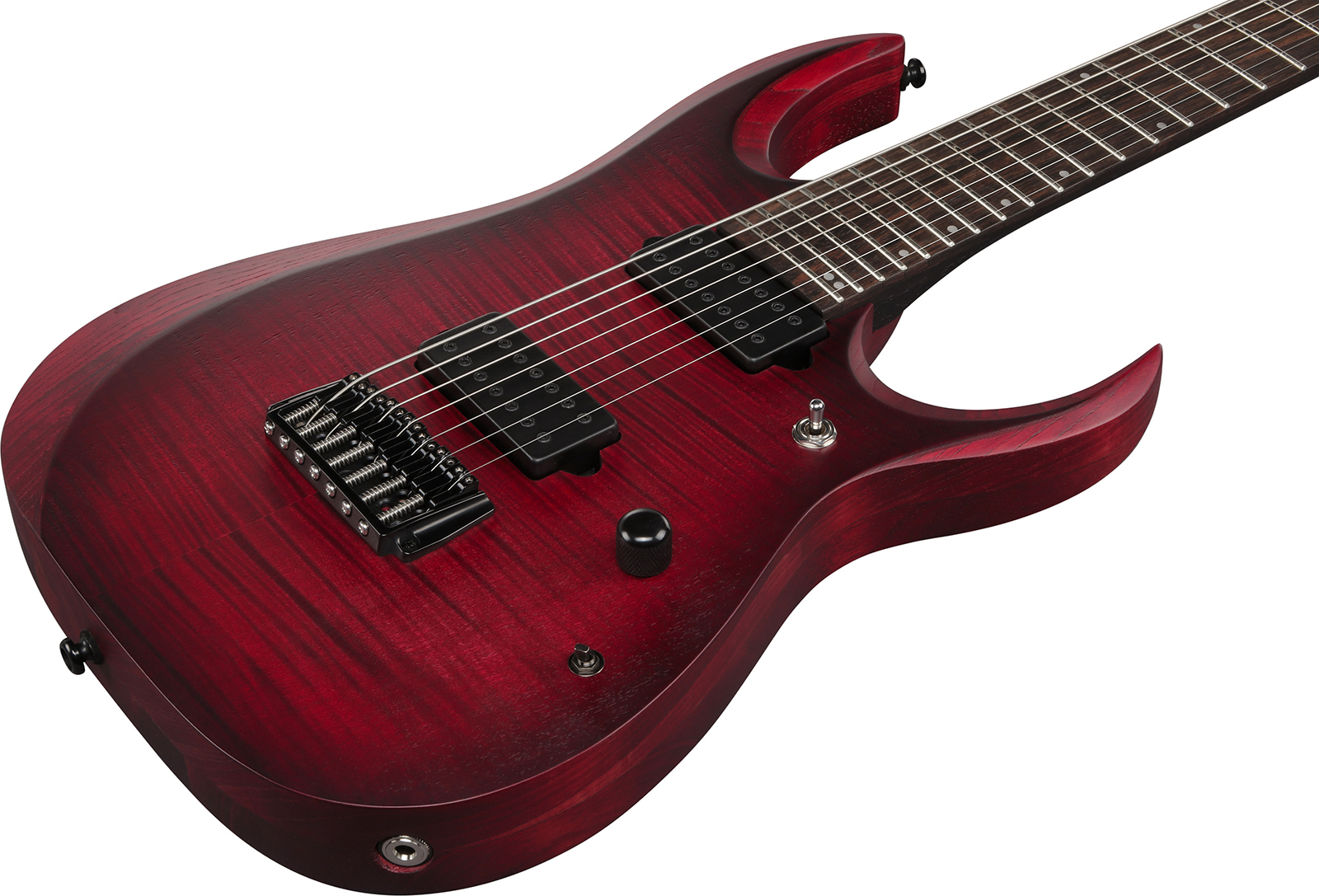 Ibanez Rgd721fa Wuf Iron Label 7c Baryton 2h Dimarzio Ht Eb - Stained Wine Red Burst Flat - Guitarra eléctrica barítono - Variation 2