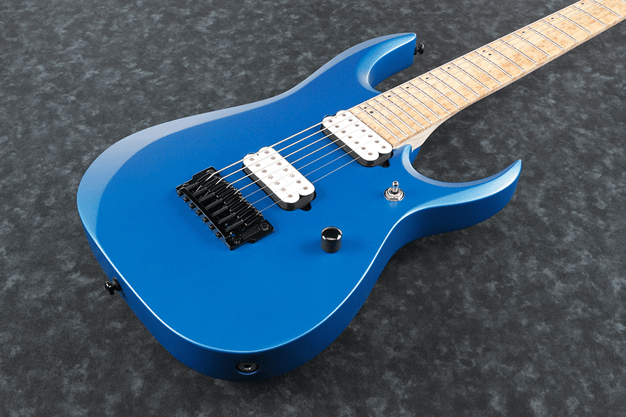 Ibanez Rgdir7m Lbm Iron Label 7-cordes Hh Ht Mn - Laser Blue Matte - Guitarra eléctrica de 7 cuerdas - Variation 2