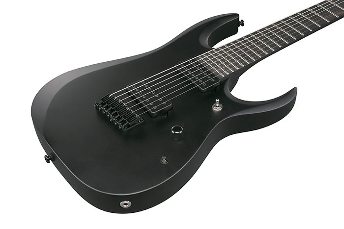 Ibanez Rgdrb71 Bkf Iron Label 7c Baryton 2h Dimarzio Ht Eb - Black Flat - Guitarra eléctrica barítono - Variation 2