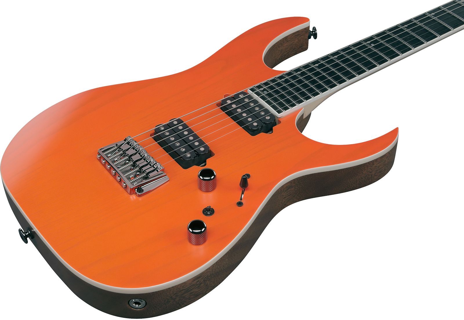 Ibanez Rgr5221r Tfr Prestige Jap 2h Bare Knuckle Ht Rw - Transparent Fluorescent Orange - Guitarra eléctrica con forma de str. - Variation 2