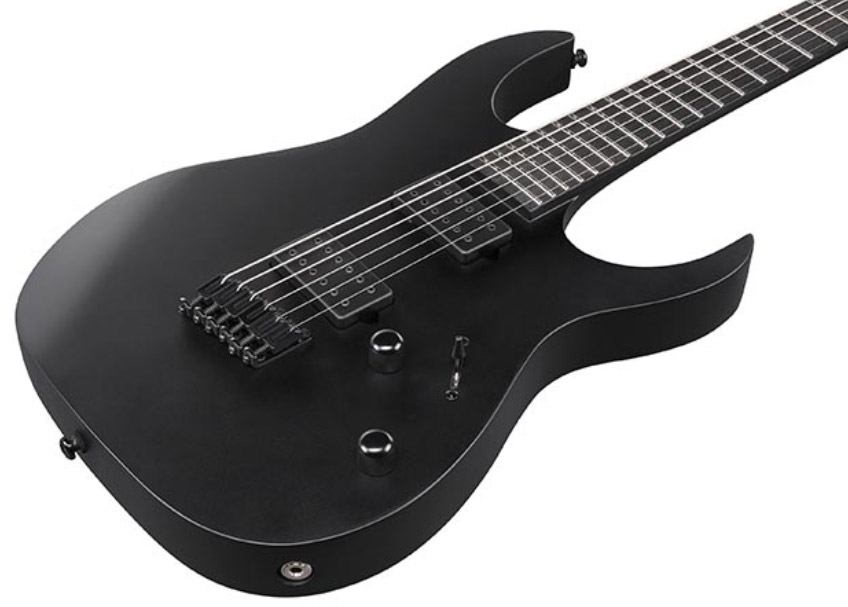 Ibanez Rgrtbb21 Bkf Baritone Iron Label 2h Dimarzio Ht Eb - Black Flat - Guitarra eléctrica barítono - Variation 2