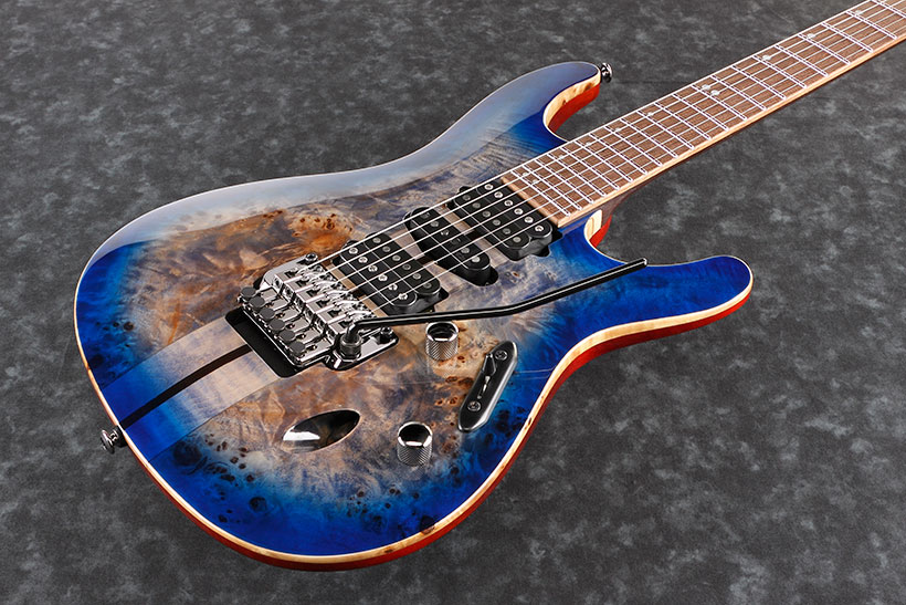 Ibanez S1070pbz Clb  Premium Hsh Dimarzio Fr Pan - Cerulean Blue Burst - Guitarra eléctrica con forma de str. - Variation 1