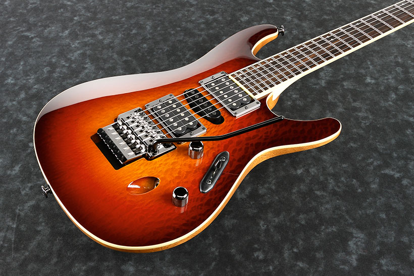 Ibanez S6570sk Stb Prestige Japon Hsh Rweb - Sunset Burst - Guitarra eléctrica con forma de str. - Variation 1
