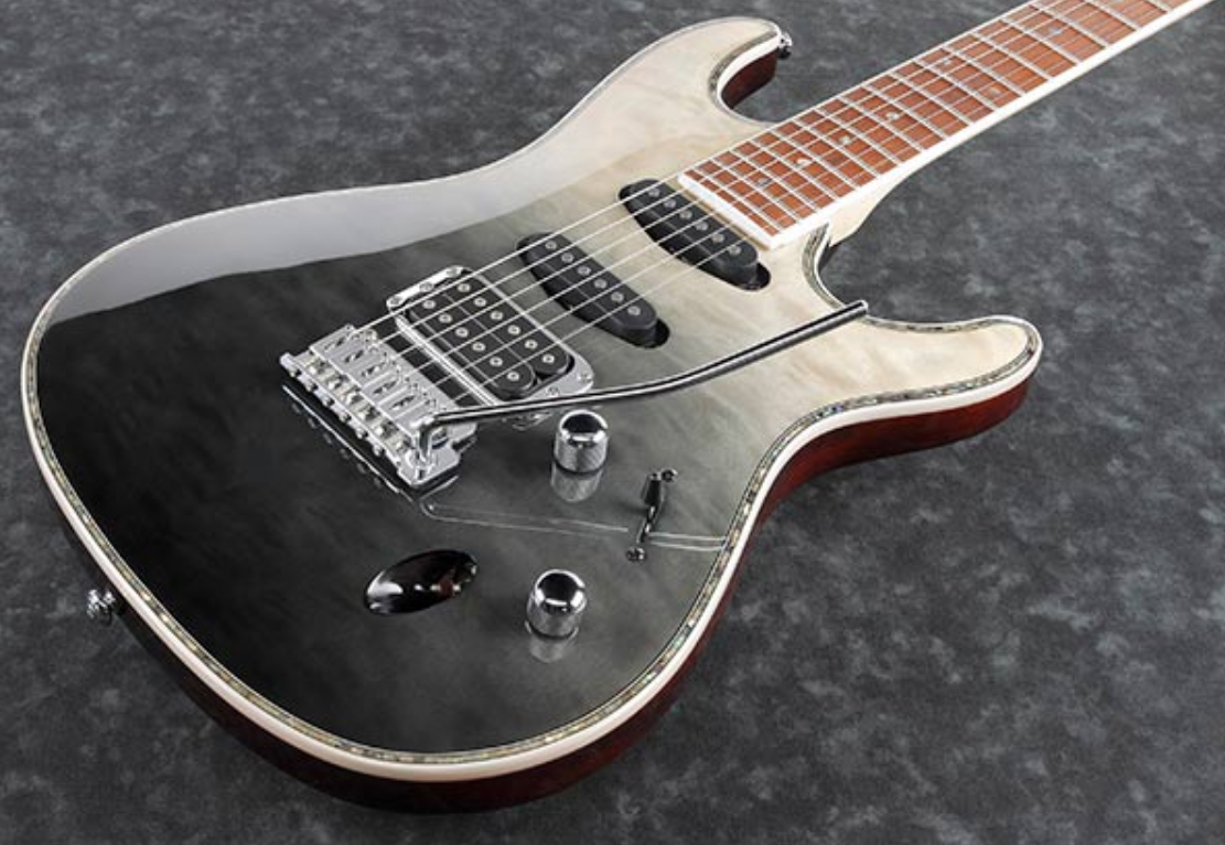 Ibanez Sa360nqm Bmg Standard Hss Trem Jat - Black Mirage Gradation Low Gloss - Guitarra eléctrica con forma de str. - Variation 2