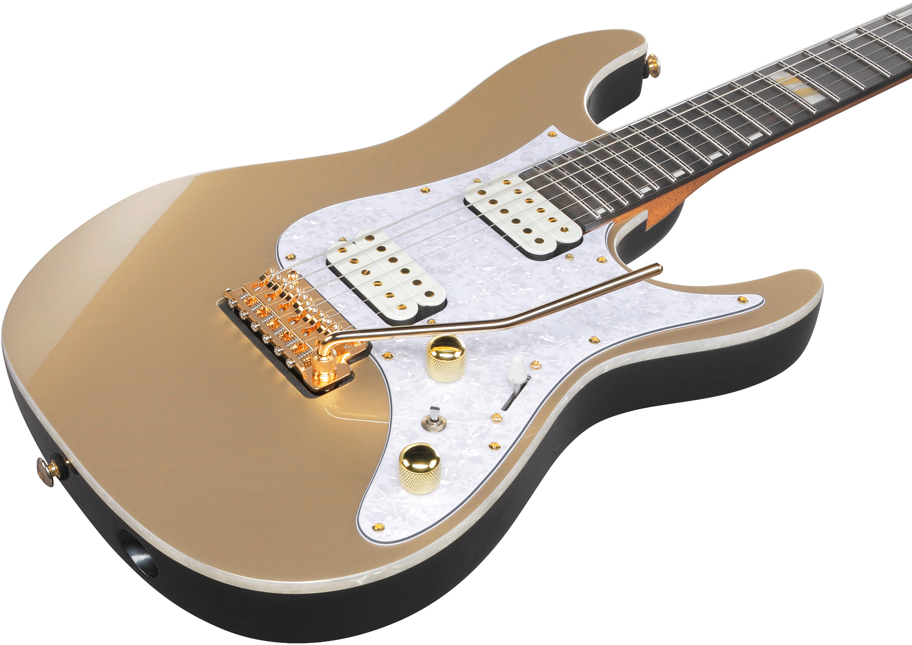 Ibanez Scott Lepage Krys10 Premium Signature 2h Fishman Fluence Trem Eb - Gold - Guitarra eléctrica con forma de str. - Variation 2