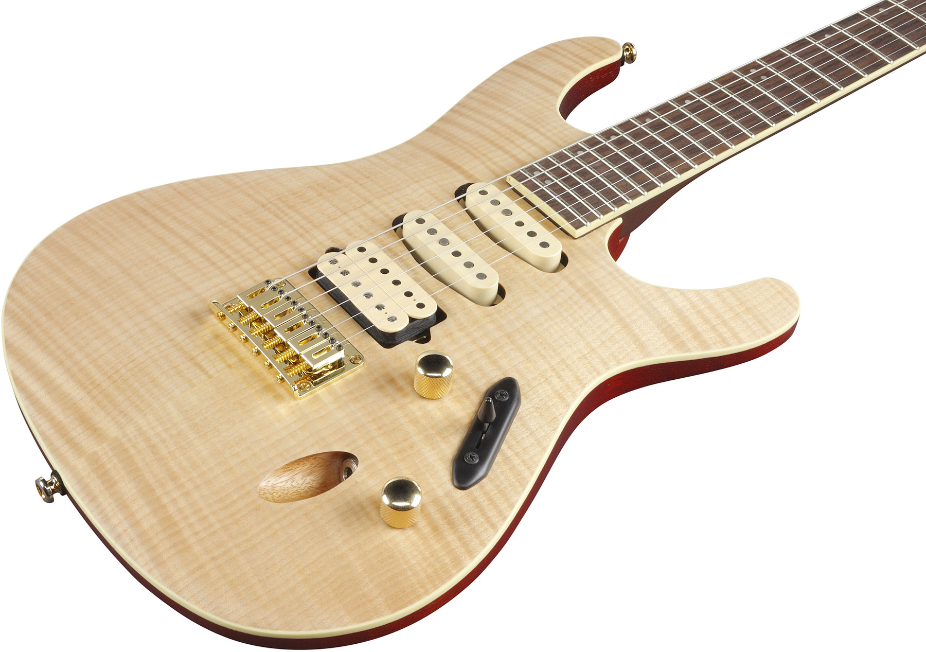 Ibanez Sew761fm Ntf Standard Hss Dimarzio Ht Rw - Natural Flat - Guitarra eléctrica con forma de str. - Variation 2