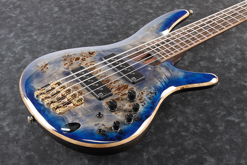 Ibanez Sr2605e Cbb Premium 5-cordes Active Jat - Cerulean Blue Burst - Bajo eléctrico de cuerpo sólido - Variation 1