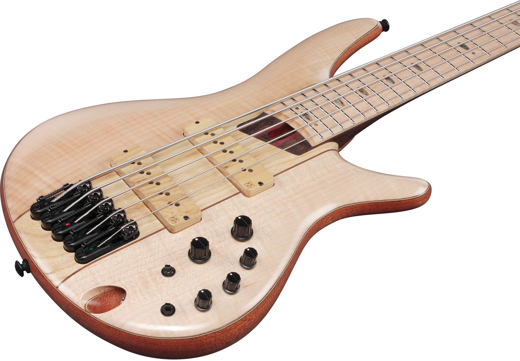 Ibanez Sr5fmdx Ntl Premium 5c Active Mn - Natural Low Gloss - Bajo eléctrico de cuerpo sólido - Variation 2