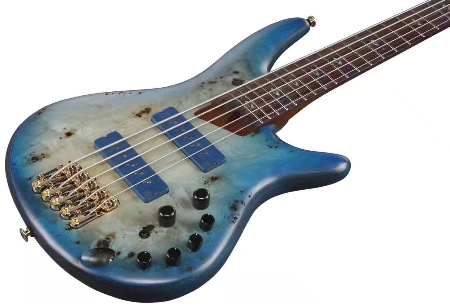 Ibanez Sr6605 Gfb Prestige Jap 5c Active Rw - Ghost Fleet Blue Burst - Bajo eléctrico de cuerpo sólido - Variation 2