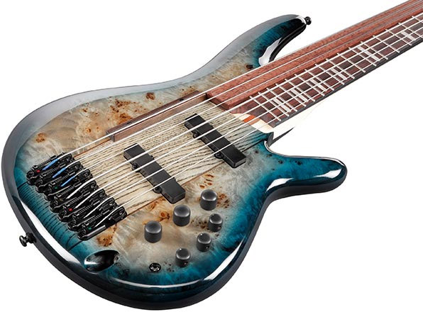 Ibanez Sras7 Cbs Workshop 7c  Fretless Active Piezo Rw/bub - Cosmic Blue Starburst - Bajo eléctrico de cuerpo sólido - Variation 2