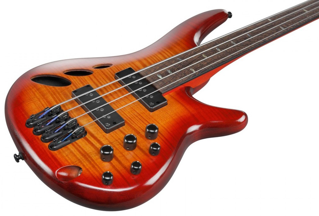Ibanez Srd900f Fretless Workshop Active Piezo Pp - Brown Topaz Burst Low Gloss - Bajo eléctrico semi caja - Variation 2