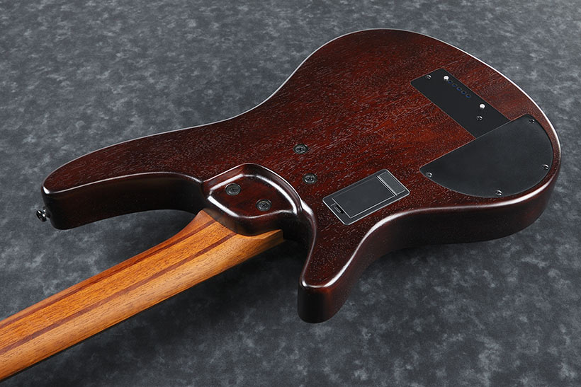 Ibanez Srh505 Def Workshop 5-cordes Piezo - Dragon Eye Burst Flat - Bajo eléctrico semi caja - Variation 2